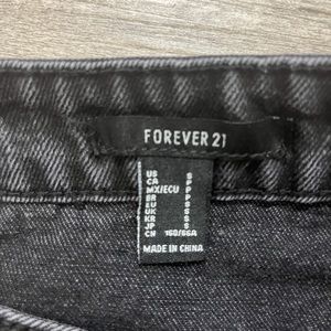 Forever21 Black Button Down Denim Skirt